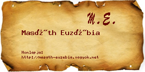 Masáth Euzébia névjegykártya